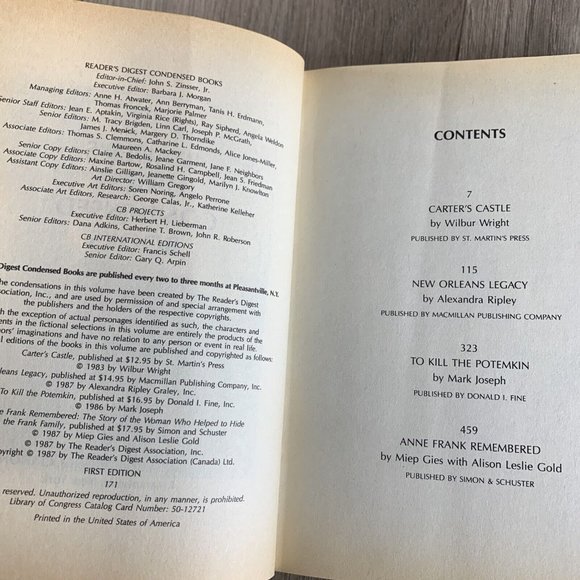 Vintage Readers Digest Condensed Books Lot Of 3 Random Years HB - Picture 6 of 8